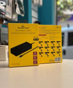 POWERTECH φορτιστής laptop PT-1256 με 12 βύσματα,USB-C PD 90W μαύρος