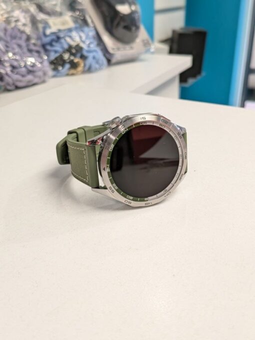 Huawei Watch GT 4 Stainless Steel 46mm Αδιάβροχο με Παλμογράφο (Green Composite Strap)